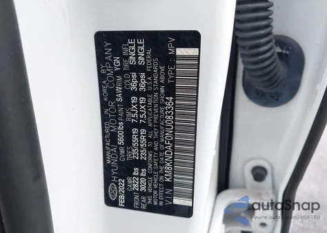 2022 Hyundai Ioniq 5 Sel z USA, uszkodzony, nr VIN KM8KNDAF0NU083364